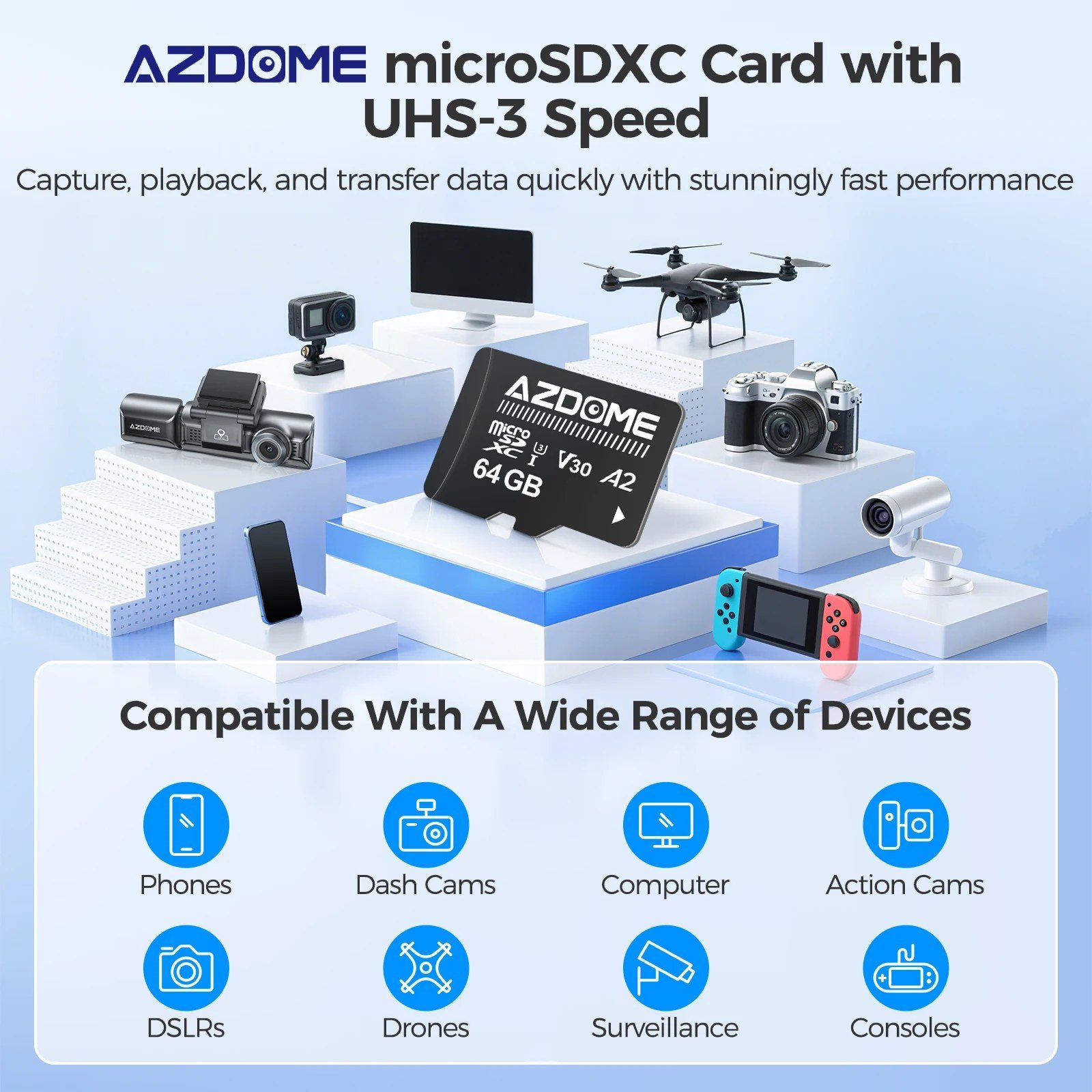 Azdome 64GB Memory Card - Image 2