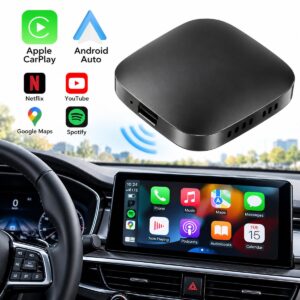 CarPlay AI Box adding wireless Apple CarPlay and Android Auto to a factory car display