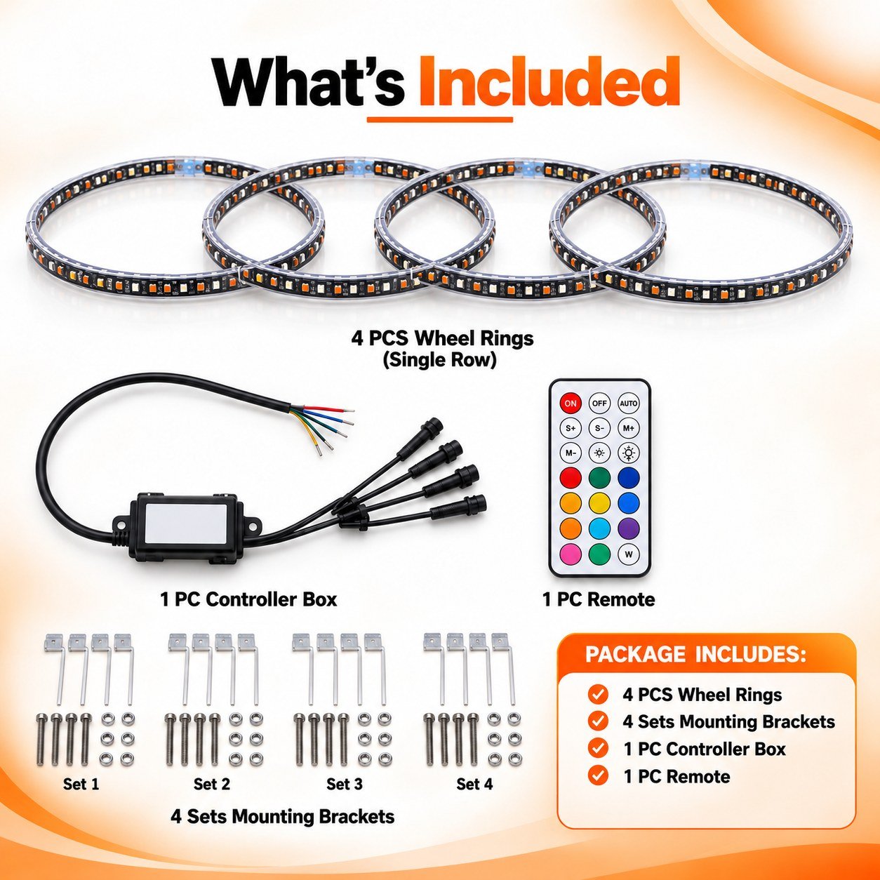 Wheel Ring light 2 Row (Set of 4) - Image 4